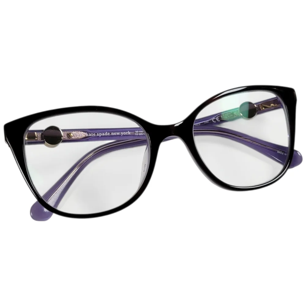 Kate Spade‎ Taya Eyeglasses Frames ONLY Womens 52-18-140 Cat Eye Purple Tortoise